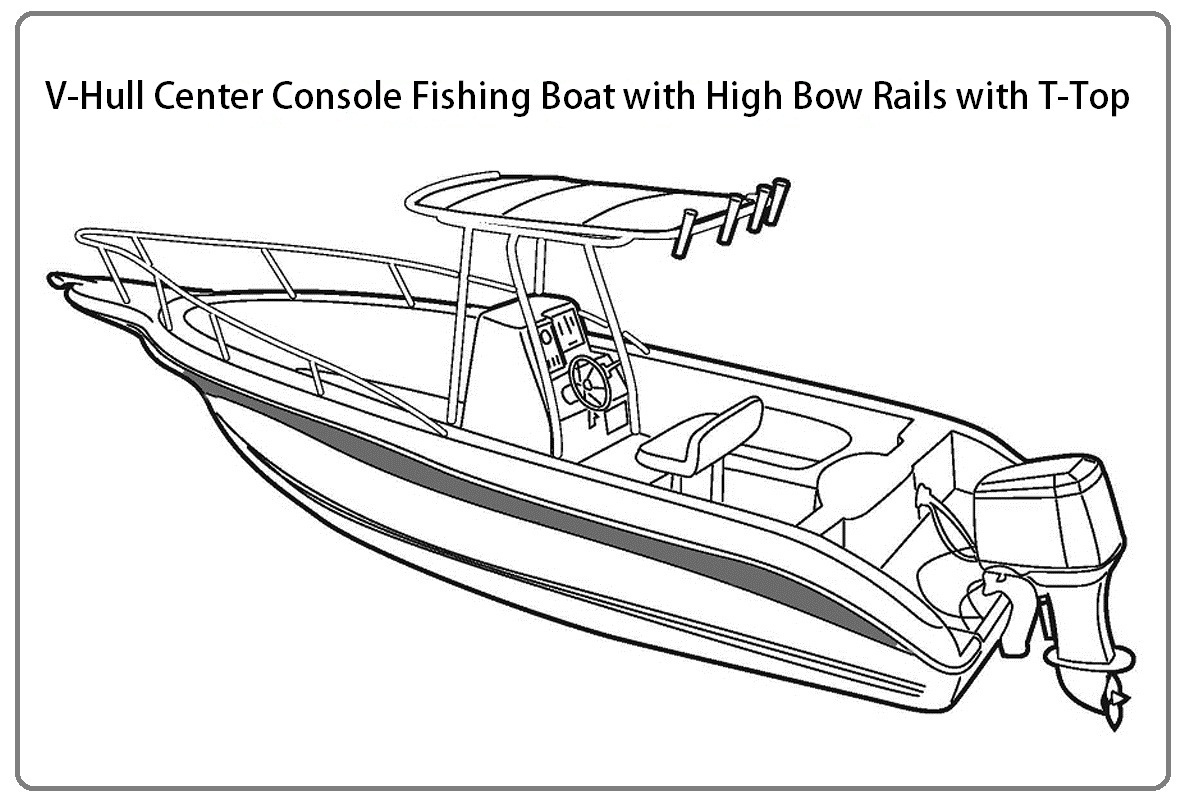 Center Console Boat with T-Top