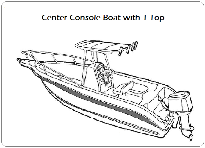 Center Console Boat with T-Top