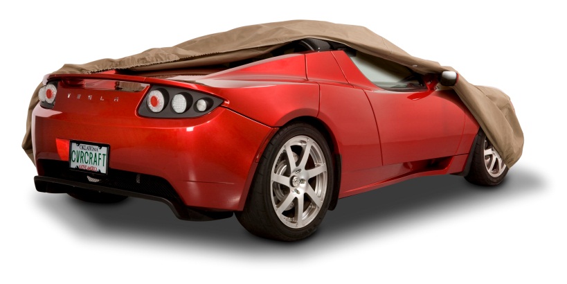 Covercraft Custom cover on Tesla Roadster