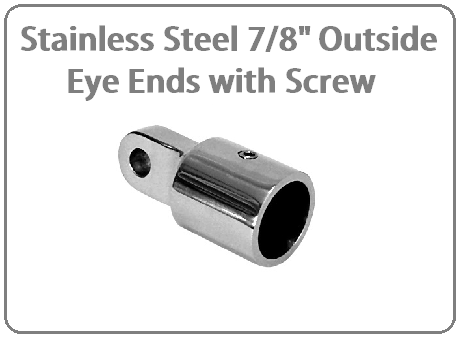 Stainless Steel 7/8" Outside Eye Ends with Screw