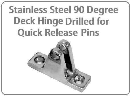 Stainless Steel Deck Hinge Drilled for Quick Release Pin