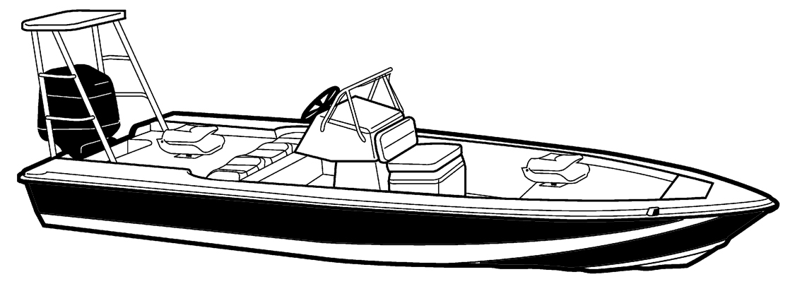 V-Hull Shallow Draft Fishing Boat with Center Console and Polling Platform