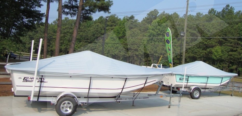 Custom Fit Boat Covers on Carolina Skiff 218 DLV & 198 DLV