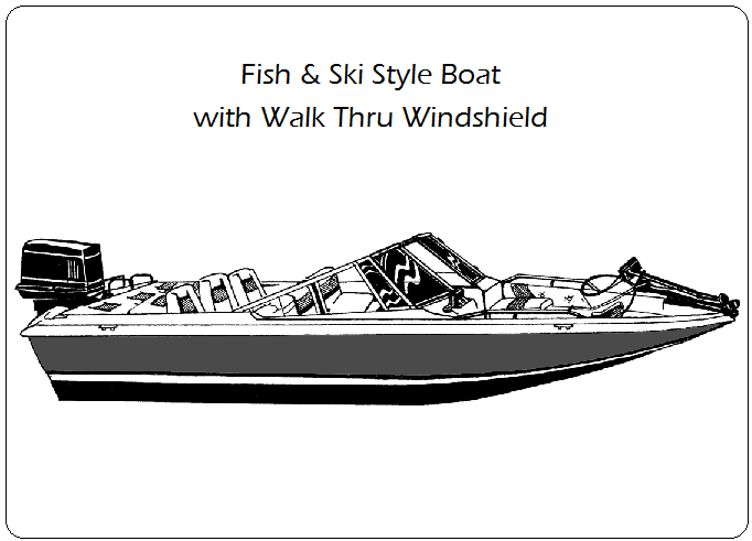 Fish & Ski Style Boat with Walk Thru Windshield