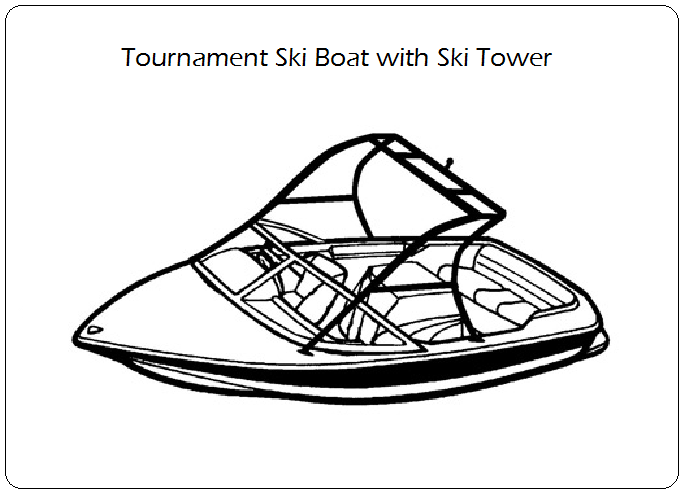 Tournament Ski Boat with Ski Tower 