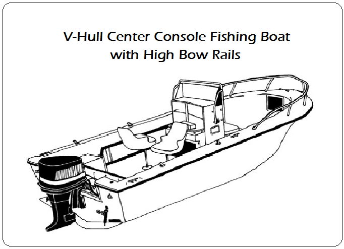 V-hull Center Console Fishing Boat with High Bow Rails