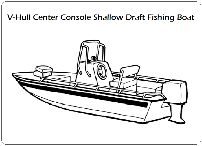 V-Hull Center Console Shallow Draft Fishing Boat